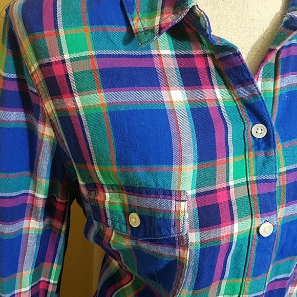 Old Navy Large Long Sleeve Plaid Flannel - Picture 3 of 7